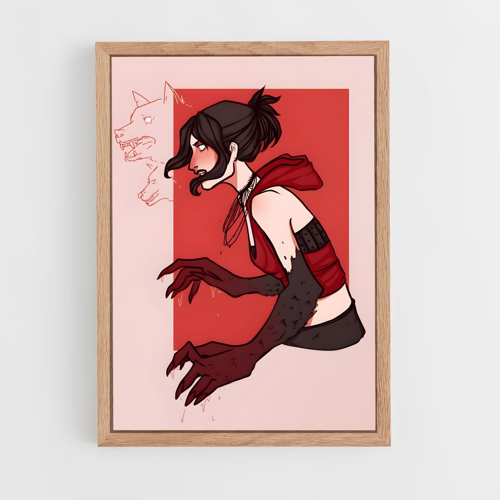 Poster Morrigan en Rouge – affiche Dragon age (vue 4)